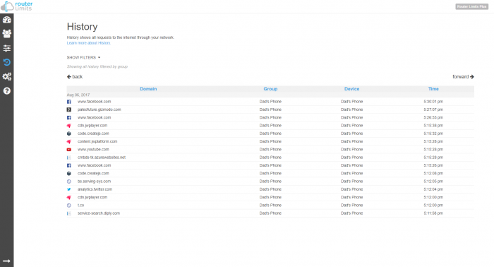 See history of where your devices visit.